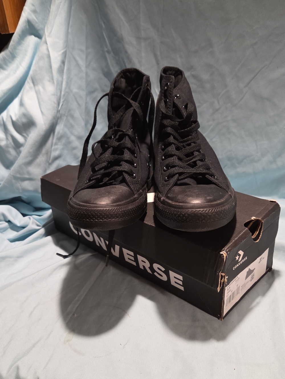 Converse All Stars Black High-Top Canvas Sneakers - Men's 9.5